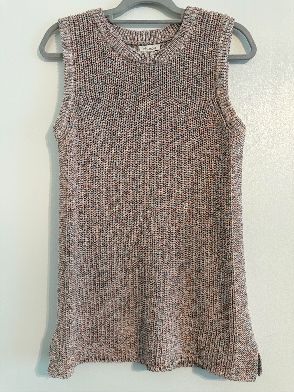 Ella Moss Marled Knit Sweater Tank Vest | Size Large
